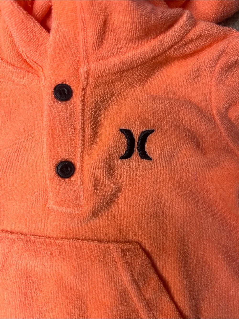 Hurley Neon Coral Hooded Terry Romper